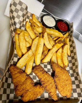 Try our chicken strips