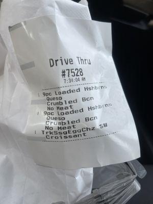 This was my order today