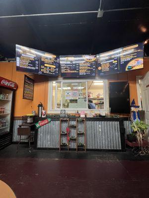 Menu & order window