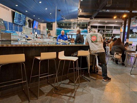 Inside restaurant - Bar counter area