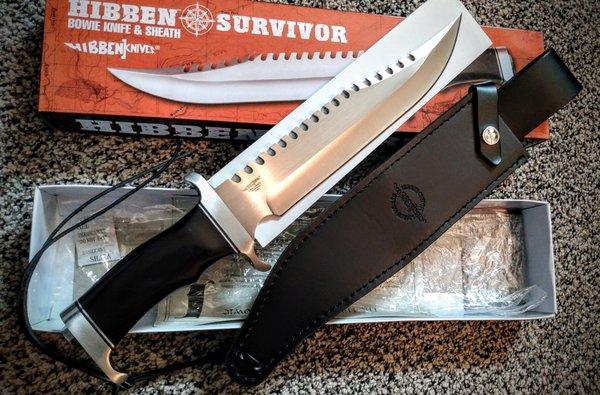 Hibben Extreme Survivor Bowie Knife I most recently bought from ACC. Mint!