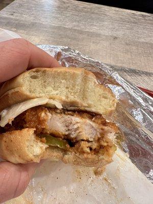 Nashville chicken sandwich.