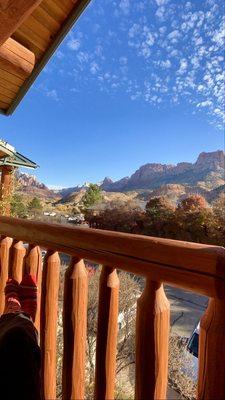 View from our room balcony