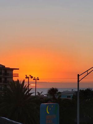 Beautiful sunset from the upper deck