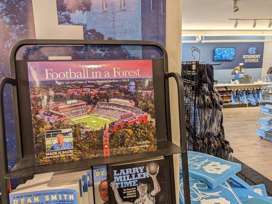 Inside UNC Student Stores. Books for sale.