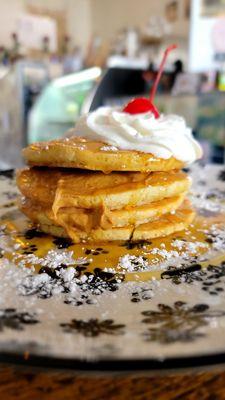 Honey & Peanut Butter Pancakes