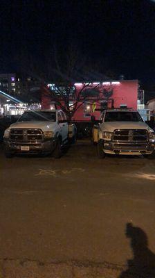 Our fleet having dinner in Downtown Durham, NC