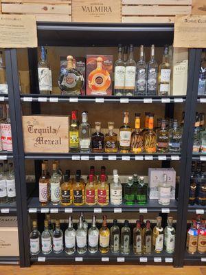 Tequila and mezcal selection