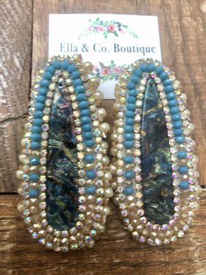 Beaded earrings handmade by Ella & Co.