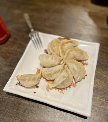 Fried Dumpling, yum! Wait for them to cool down so you don't scorch your mouth lol