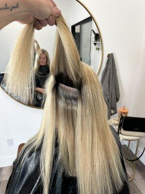 Hair extensions should be comfortable, blended and seamless.