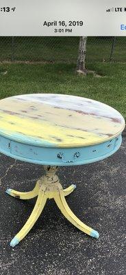 Fun table the Greg Painted for Shabby Shack