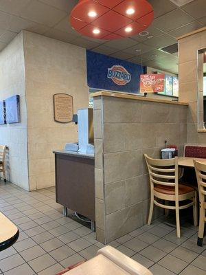 Seating area in the Dairy Queen at Wichita Falls, Texas.