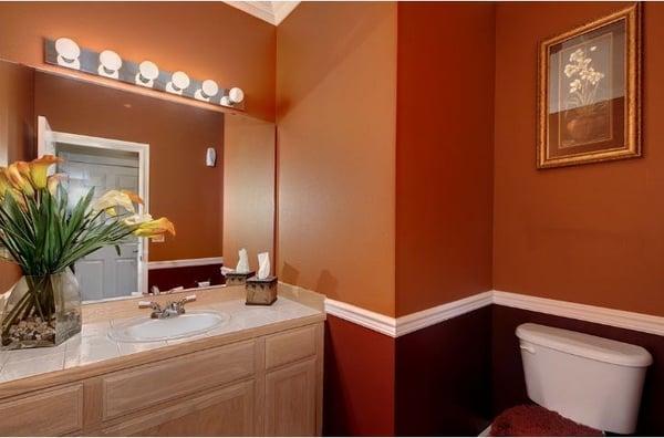 Warm Powder room colors