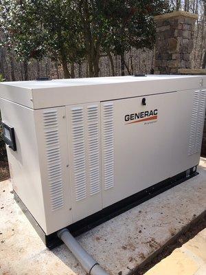 Generac QS quiet series runs at half the speed saving fuel and noise.