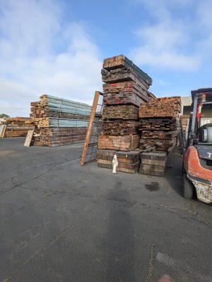 Bulk lumber area.  Deconstruction?  They take donations.