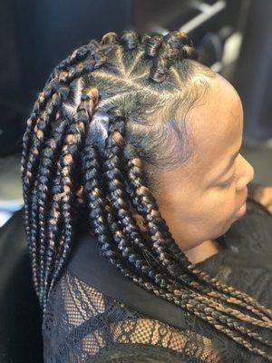 Medium box braids