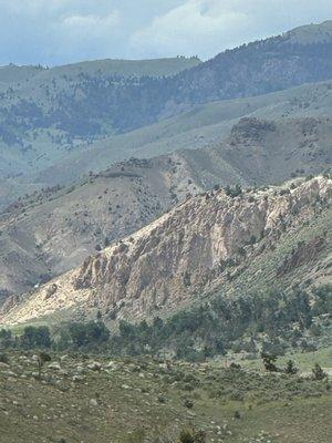 Mountain range across the street