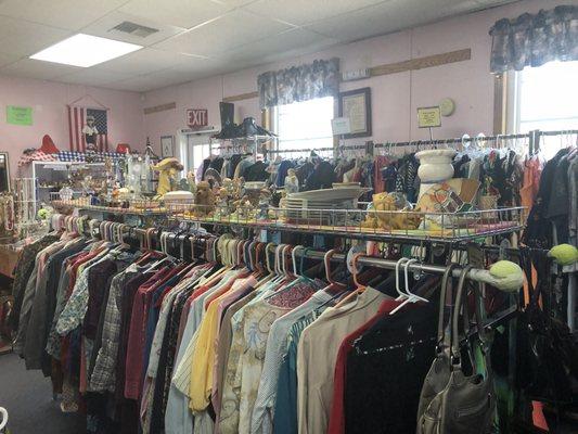 Inside thrift store