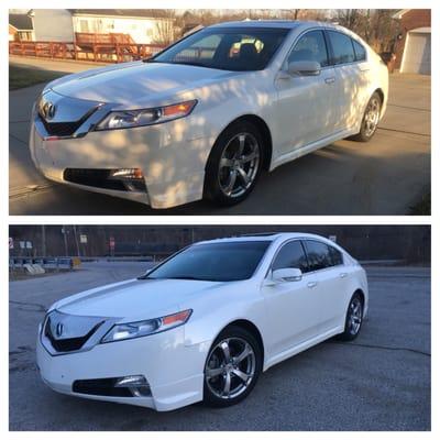 Before and after 2010 Acura TL tinted at pro touch . Excellent job.