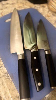 10" Shun 8" Henkel New 6" Shun