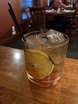 Burnt orange old fashioned