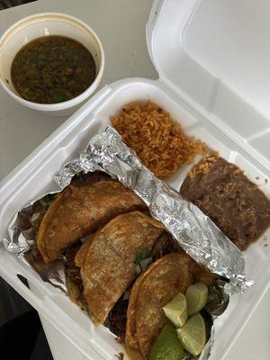 Quesa birria taco combo