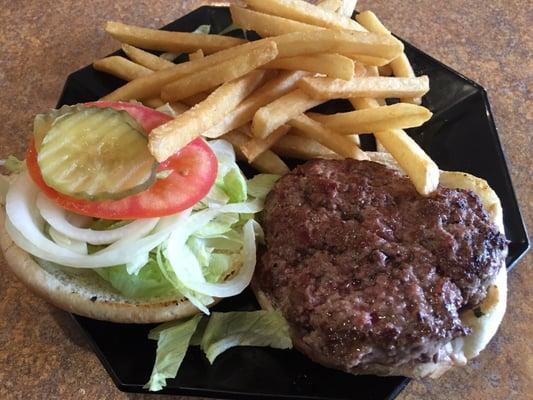 Special.  Burger & fries. $6.