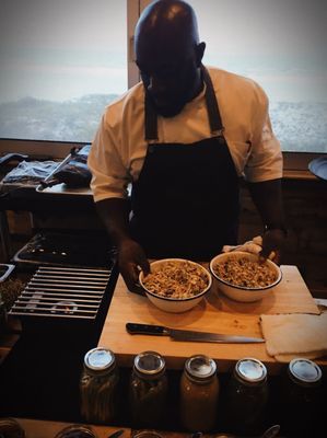 Chef Kenny Gilbert doing what he do best!