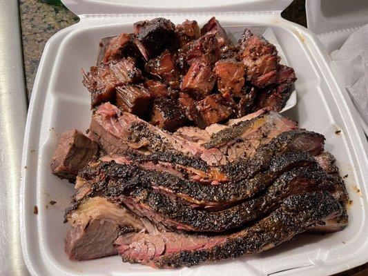 Burnt ends and brisket