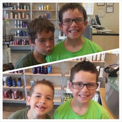 Before and after. Thanks for the great cuts, ladies!