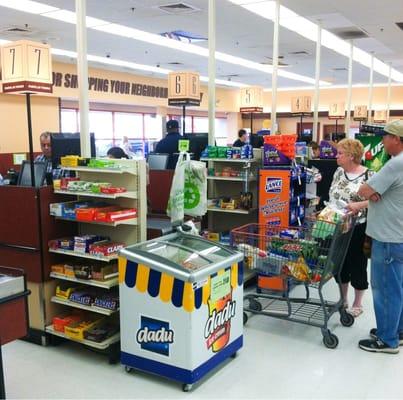 Efficient and friendly cashiers.