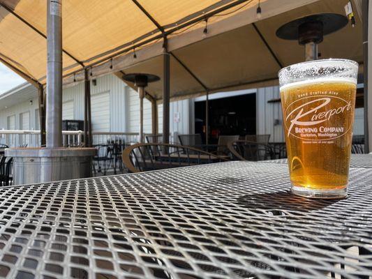 The whole bar is pet friendly but on such a nice day why wouldn't we enjoy this wonderful patio setup!