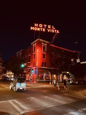 Night shot of hotel