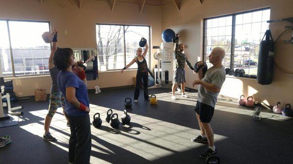 Kettlebell fitness class