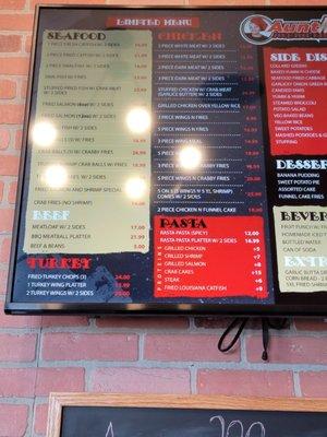 Left side of menu