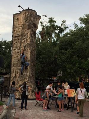 Rock Wall Climbing.