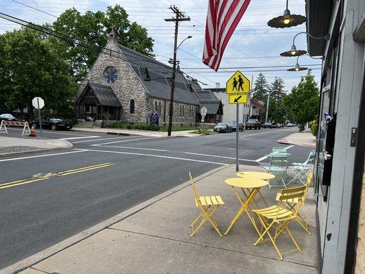 Outside seating