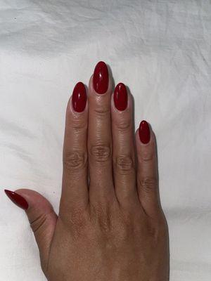 Dip manicure on natural nail by Demi