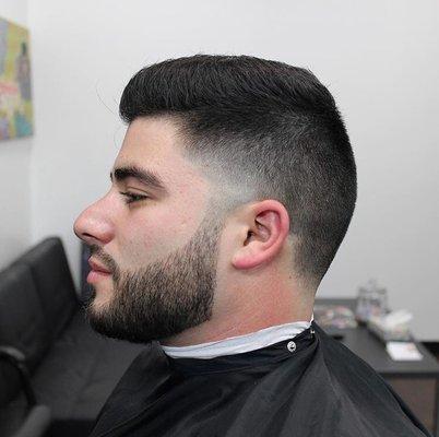 Haircut with beard