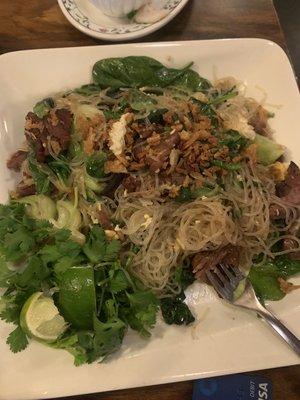 Delightful noodles with beef