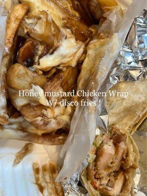 Honey mustard chicken wrap