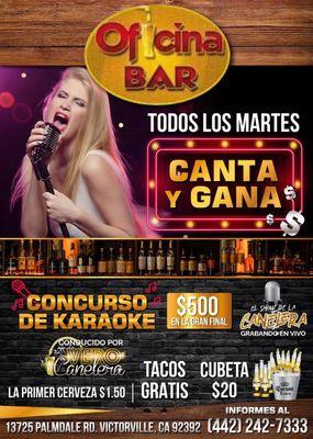 Concurso de karaoke todos los martes