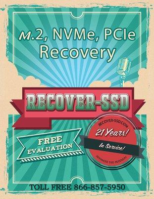 Recover M2, NVMe, PCIe problems with Recover-SSD.Com