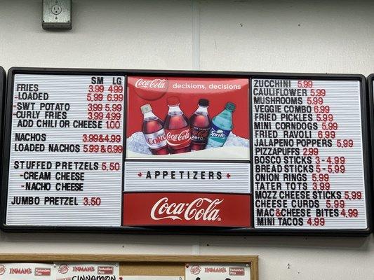 Food/Snack Counter Menu (Photo 2) 3-25-2023