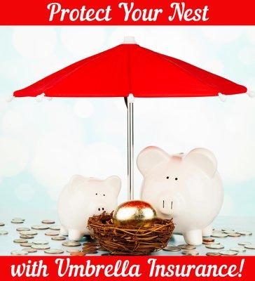 Homeowners, protect your nest!  With umbrella insurance, you're shielded beyond your standard home policy.