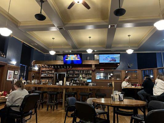 Bar inside dining area