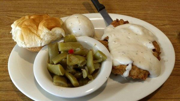 The potatoes and roll was the only thing I enjoyed on this plate.