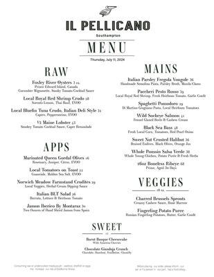 Menu / July 2024