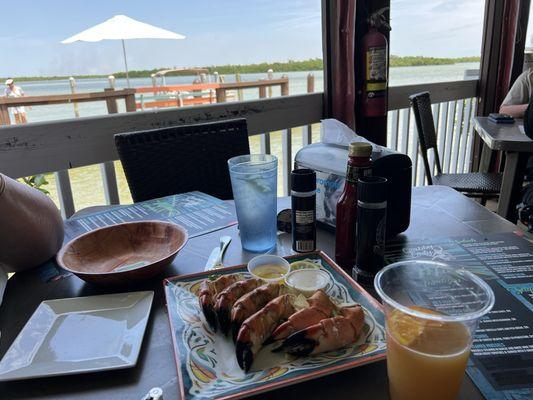 My favorite stone crab very reasonably priced. And a beautiful view.